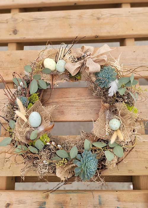 springtime easter wreath